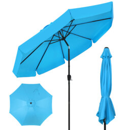 Cesur 3M Garden Parasol Sun Shade Canopy Patio Outdoor Umbrella Crank Tilt UPF 30+