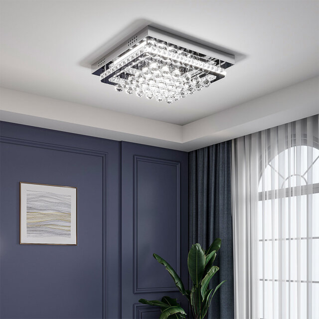 Christensen Ceiling Light 40cm Crystal LED Flush Mount