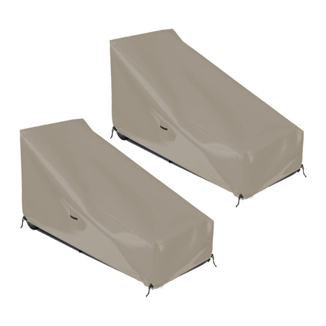Kibby Water Resistant Patio Chaise Lounge Cover
