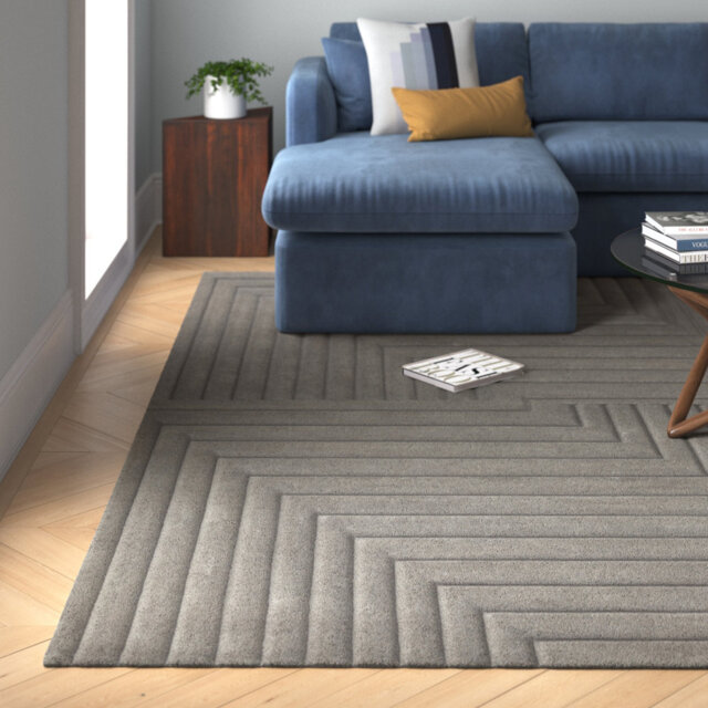 Xandra Hand Tufted Wool Silver Rug