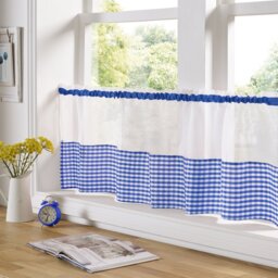 Rosas Gingham Slot Top Sheer Voile Panel