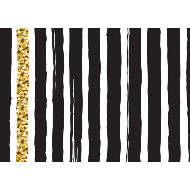 Freedia Machine Woven Black/White/Gold Rug