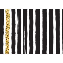 Freedia Machine Woven Black/White/Gold Rug