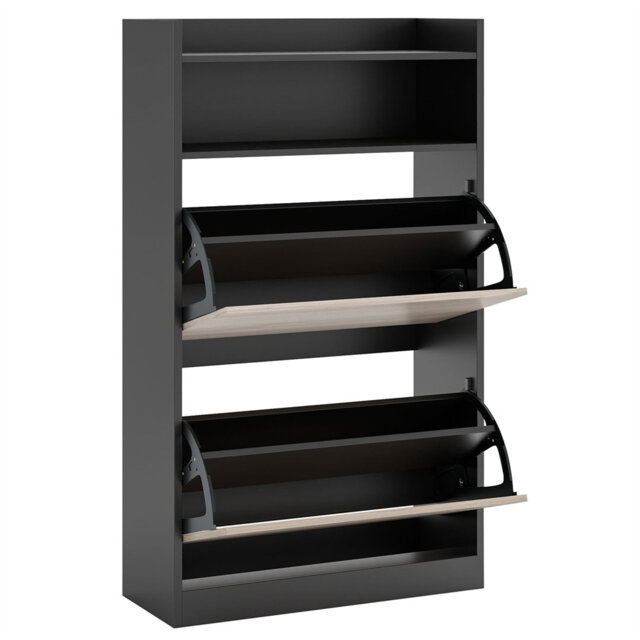 Shoe Storage Cabinet, Hidden Shoe Rack With Drawers, Adjustable & Removable Shelves, Freestanding Narrow Shoe Storage Organizer For Entryway, Hallway,