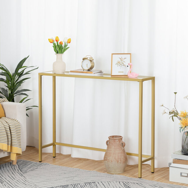Sheraden 100cm Glass Top Console Table