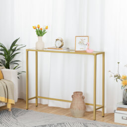 Sheraden 100cm Glass Top Console Table