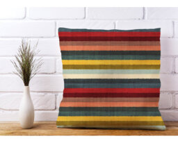 Morrell Multicolour Brish Striped Square Throw Cushion