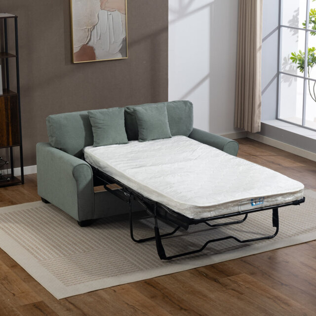 Lewiston 162cm Wide 3 Seat Grey Fabric Sofabed