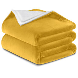 Haffa Reversible Sherpa Fleece Throw Blanket - Ultra-Soft, Warm & Cozy Comfort for All Seasons