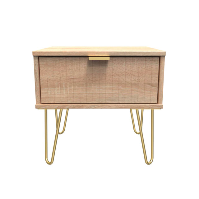 Beranda 1 Drawer Bedside Cabinet in Labrador Green & White (Ready Assembled)