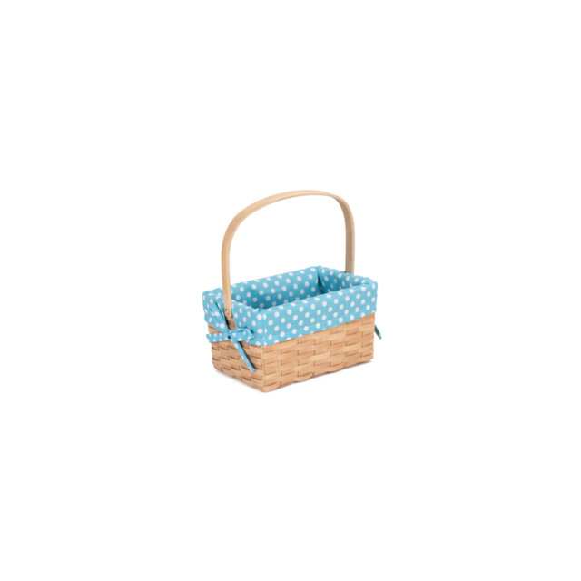 Wicker Chipwood Swing Handle Basket with Lining
