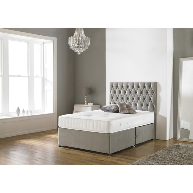 Orthopaedic Dual Season Winter Summer Tufted Mattress, 25cm/10 Inch Deep, Memory foam Winter side, Cooltocuh Cover both side, Reversible With Handle,