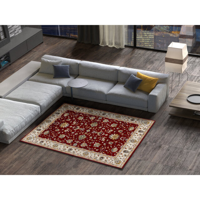Aquilera  Machine Woven / Power Loomed Red Area Rug