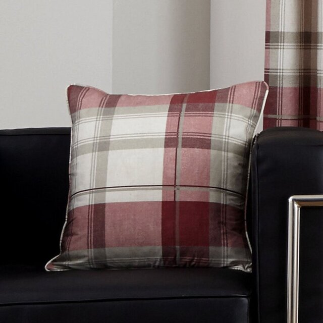 Plaid Square Cushion Cover