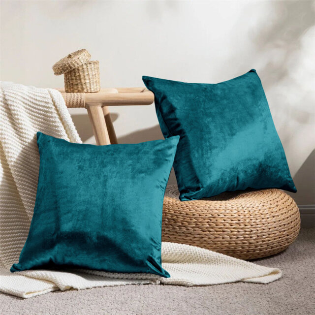 Rizokarpaso Luxury Square Scatter Crushed Velvet Cushion Cover