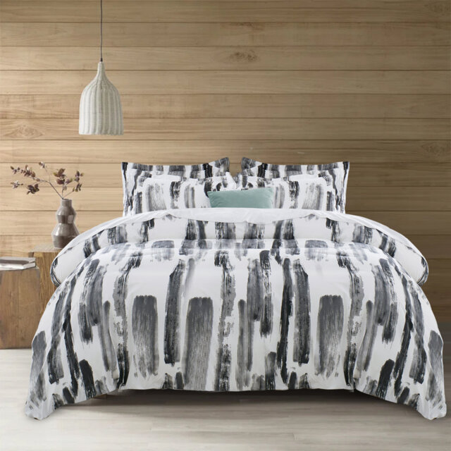 Braylene Microfiber Duvet Cover Set with Pillowcases Included