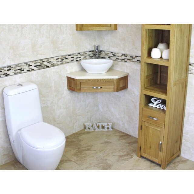 Crank Compact 550mm Wall Mounted Single Vanity Unit