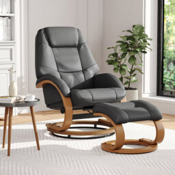 Adrienna Ergonomic Executive Office Reclining Chair with Footstool