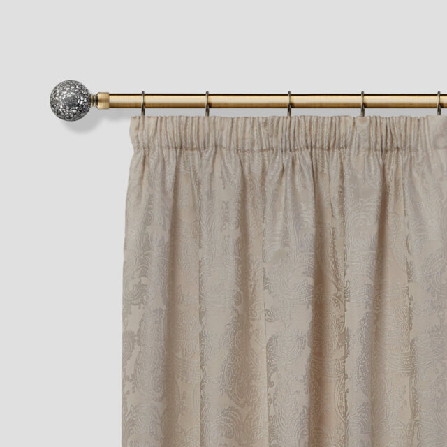Abrahamson Antique Brass Adjustable 160cm to 300cm 2cm Single Curtain Pole