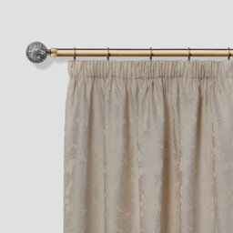 Abrahamson Antique Brass Adjustable 160cm to 300cm 2cm Single Curtain Pole