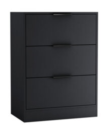 60cm Chest of 3 Drawers Compact Storage Bedside Cabinet
