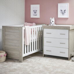 Nika Mini Cot Bed 2 Piece Nursery Furniture Set & Under Drawer