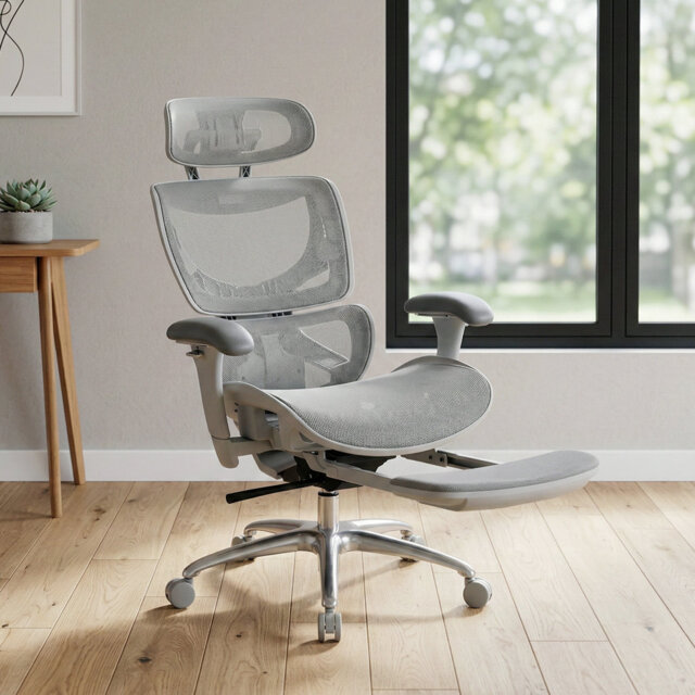 Ergonomic Mesh Office Chair W/ Adjustable Headrest, 3D Armrests, Lumbar Support, 130Â° Tilt Footrest