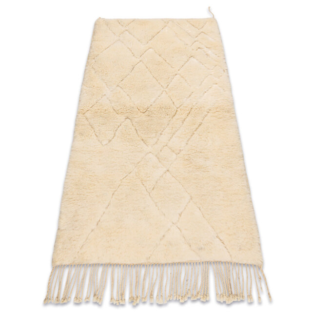 Moureaux Moroccan Hand Woven Hand Loomed 85 X 155cm Beige Area Rug