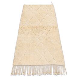 Moureaux Moroccan Hand Woven Hand Loomed 85 X 155cm Beige Area Rug