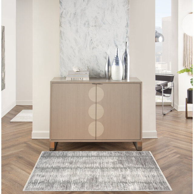 Zielke Abstract GreyIvory Area Rug