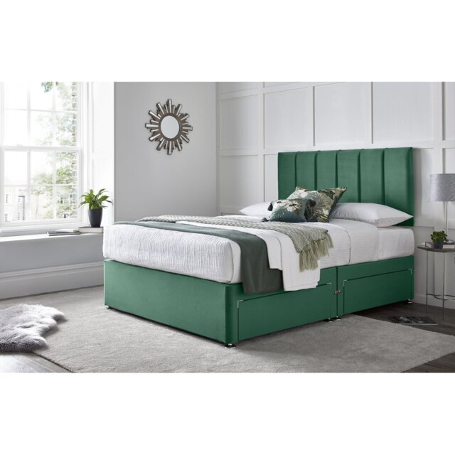 "Stockbridge Divan Bed with 24"" Headboard on Struts"