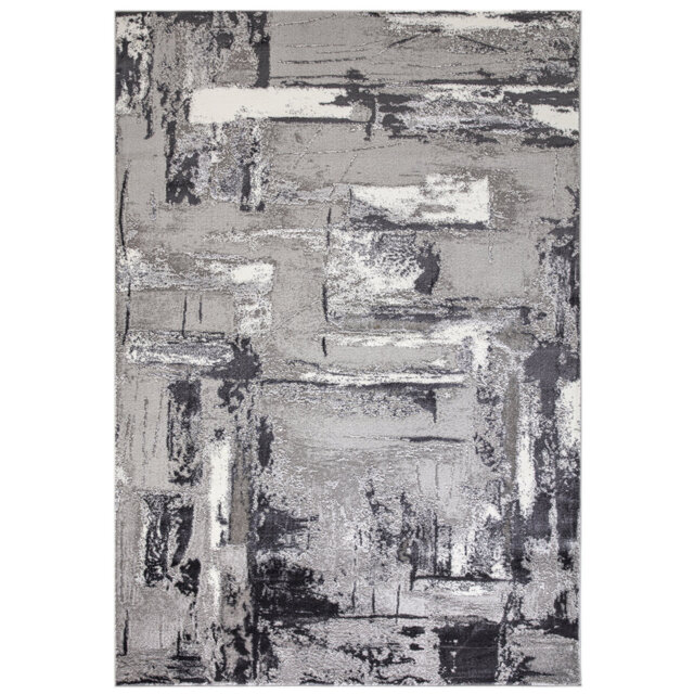 Kinston Metallic Grey Area Rug