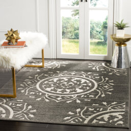 Mccullough Hooked Charcoal/Cream Indoor/Outdoor Rug
