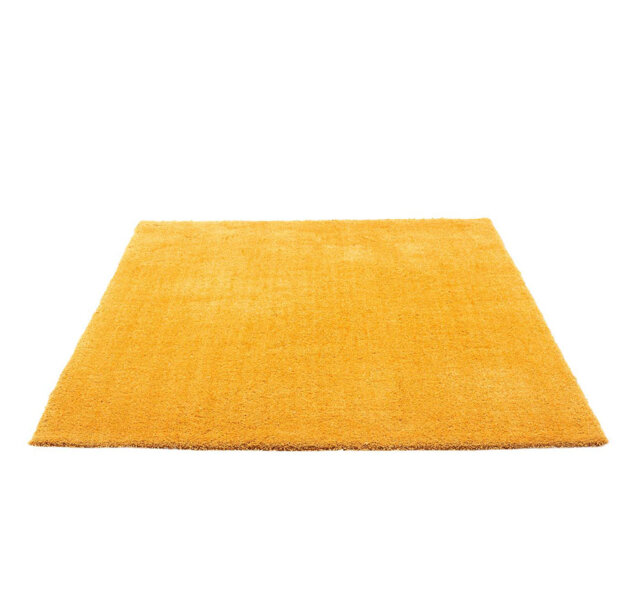 Cozy Hand-knotted High Pile Gold Rug