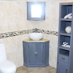 Andralyn 550mm Single Bathroom Vanity with Vessel Stone Basin