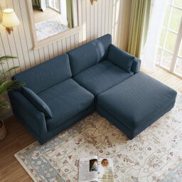 3 Seater Corduroy Corner Sofa