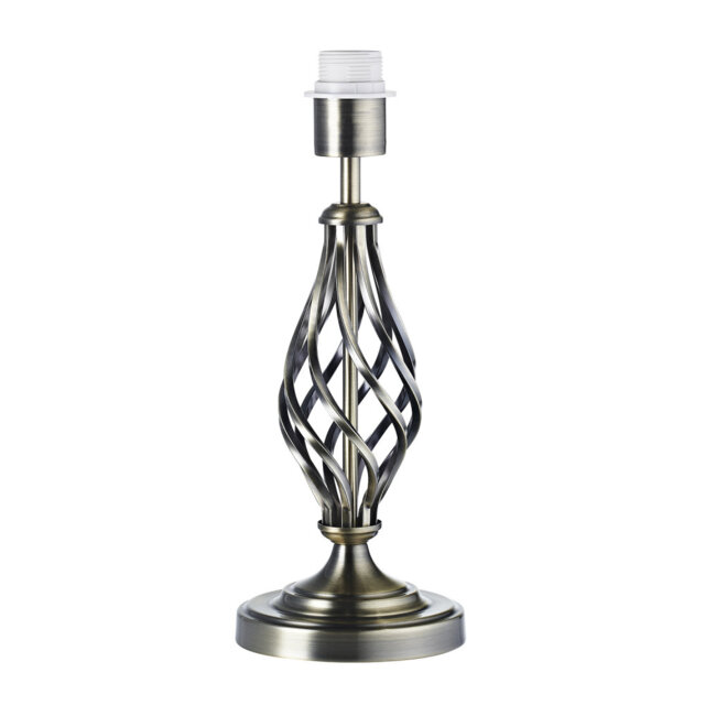 Traditional Table Lamp Base with Twist Stem Design and Inline Switch