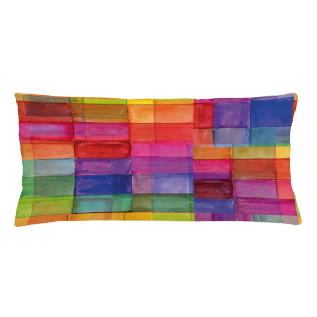 Ioannes Rainbow Colours Squares Outdoor Cushion Cover