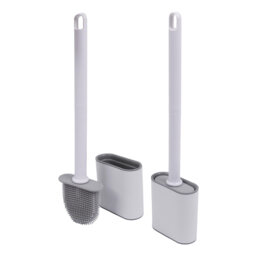 Harbour Housewares Wall-Mounted Toilet Brushes and Holders Set - Pack of 2