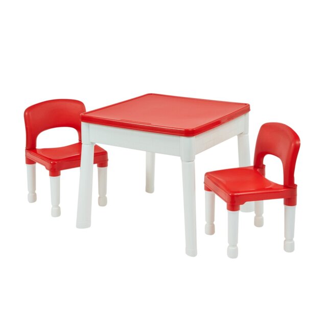 Kids 6-in-1 Activity Table and 2 Chairs Set