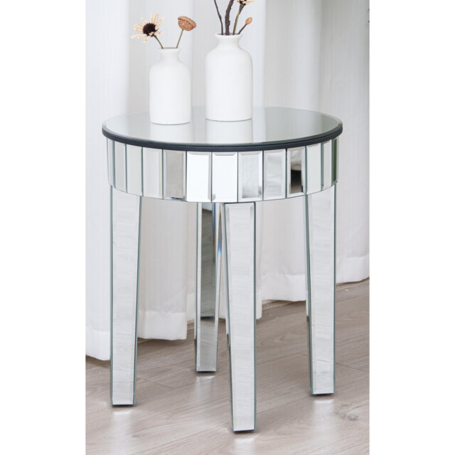 Aeihso Glass Top End Table