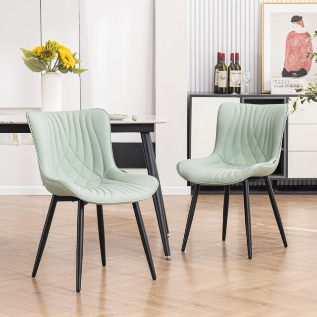 Comfortable Padded Dining Chairs with Back Easy Assembly Upholstered Side Chair, Accent Chairs for Kitchen, Dining Room