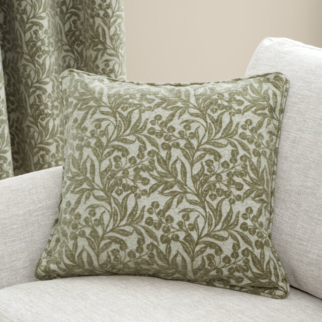 Chenille Leaves Cushion