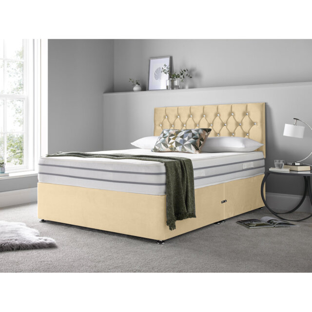 Niswger Upholstered Divan Bed with Mattress