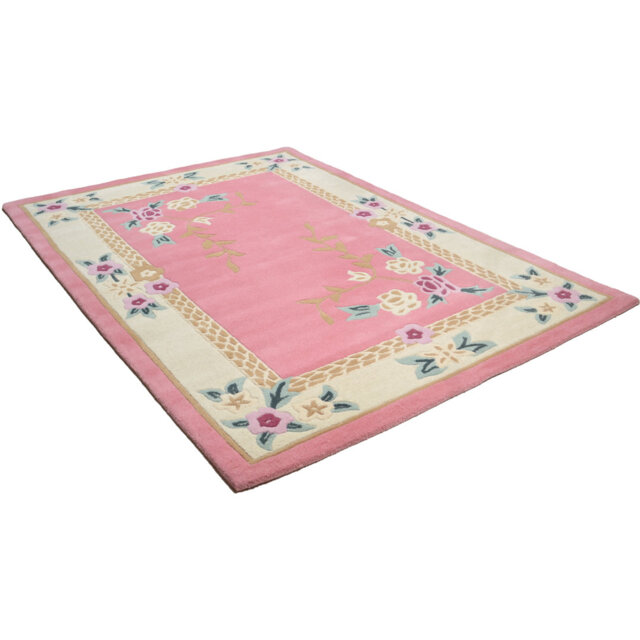 Gholston Hand Tufted Wool Pink Rug
