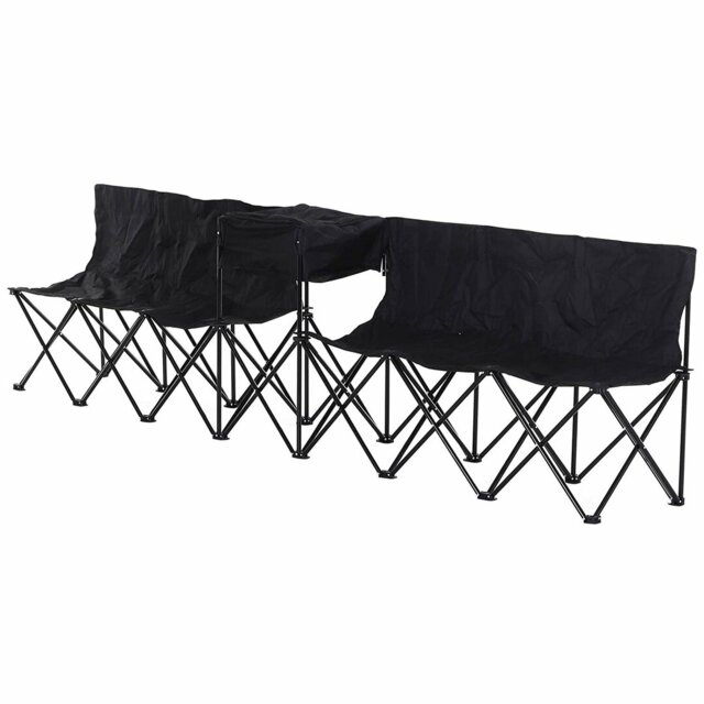 Zemple 6 Seat Folding Sports Bench Football Subs Bench