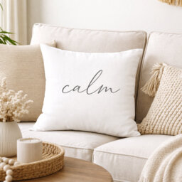 Indoor / Outdoor White Square Cushion Cover