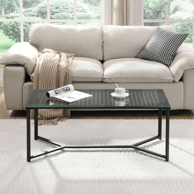 100cm Glass Top Console Table