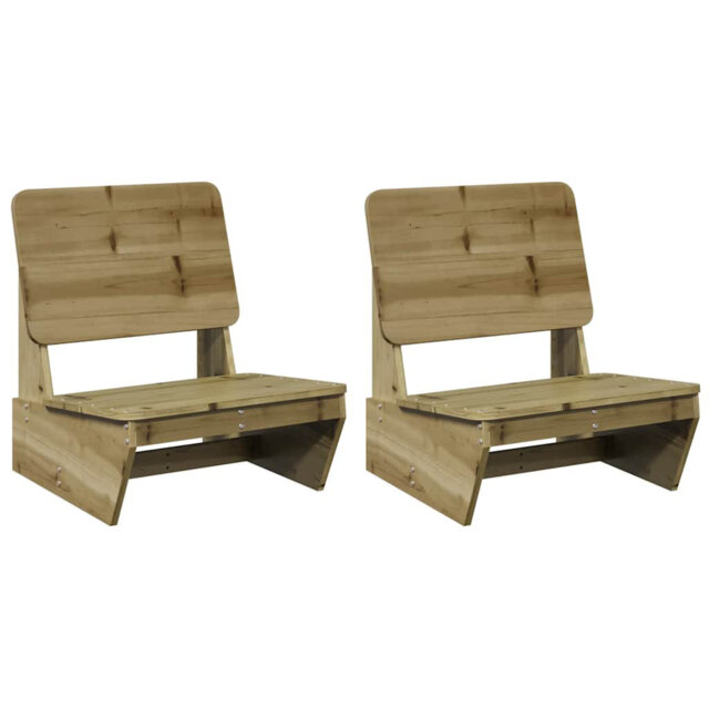 Garden Chairs 2 Pcs 60X64x70.5 Cm Wood Pine