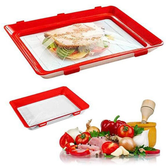Food-Grade Plastic Food Preservation Trays with Secure Buckle Sealing